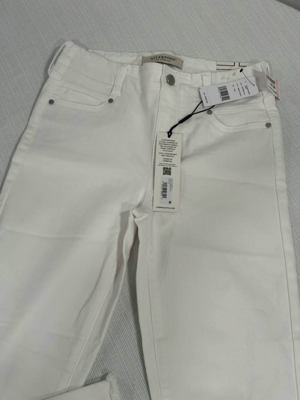 Liverpool Jeans Company Bright White Ankle Crop Jeans